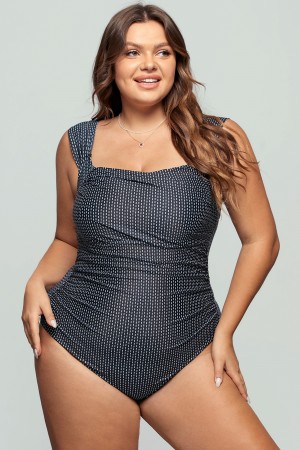 Maillot de bain une pièce noir à épaules dénudées Dash