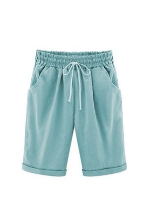 PLUS SIZE POCKETS CASUAL SHORTS