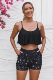 Ensemble haut de bikini mignon noir 