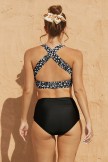 Floral Wide Straps High Waist Ruching Bikini Set