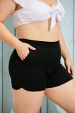 Black HighWaist Side Split Pockets Bottom
