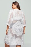Open Front Sunflower Crochet Cover Up