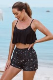 Ensemble haut de bikini mignon noir 