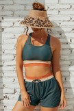 Brown Wide Brim Foldable Packable Straw Sun Hat