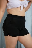 Black HighWaist Side Split Pockets Bottom