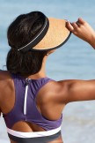Purple Colorblock Scoop Neck Wide Straps Sporty Bikini Top And HighWaist Boy Shorts Set