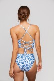 Blue&White Porcelain Classic Print Bikini Set