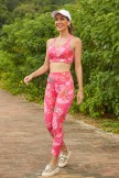 Pink Floral Active Yoga Set