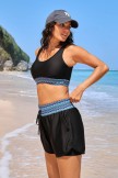 Black Sporty Athletic Short with Pockets