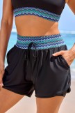 Black Sporty Athletic Short with Pockets