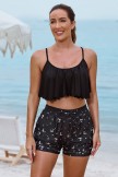 Ensemble haut de bikini mignon noir 