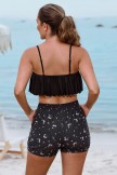 Ensemble haut de bikini mignon noir 