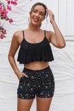 Ensemble haut de bikini mignon noir 