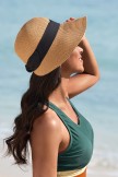 Brown Large Brim Straw Sun hat