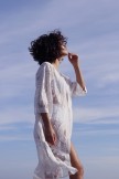 Open Front Sunflower Crochet Cover Up