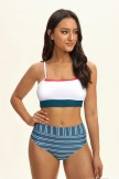 Atlantic Stripe Classic Midrise Bikini Set
