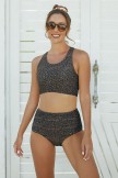 Wide Straps High Waist Ruching Bikini Set
