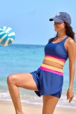 Blue Layered Stylish Athletic Short