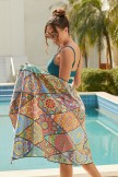 Colorful Geometric Print Beach Towel