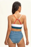 Atlantic Stripe Classic Midrise Bikini Set