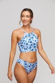 Blue&White Porcelain Classic Print Bikini Set