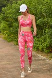 Pink Floral Active Yoga Set