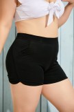 Black HighWaist Side Split Pockets Bottom